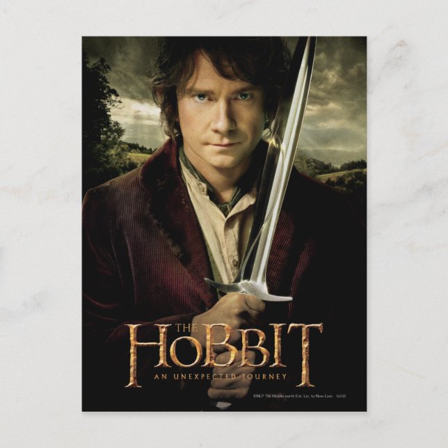 Carte Postale BILBO BAGGINS™ avec épée (Devant)