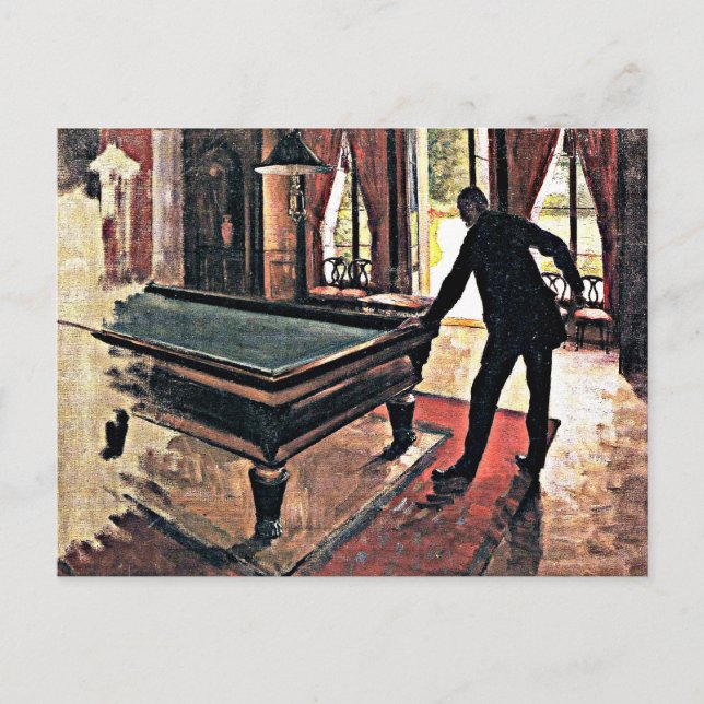 Carte Postale Billard, célèbre peinture (Devant)