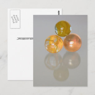 Carte postale - billes orange