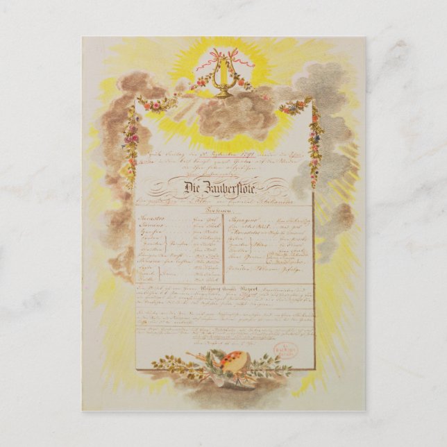 Carte Postale Billet de lecture pour "La Flûte magique" (Devant)