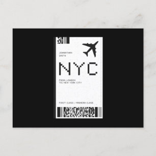 Carte Postale Billet de plan NYC