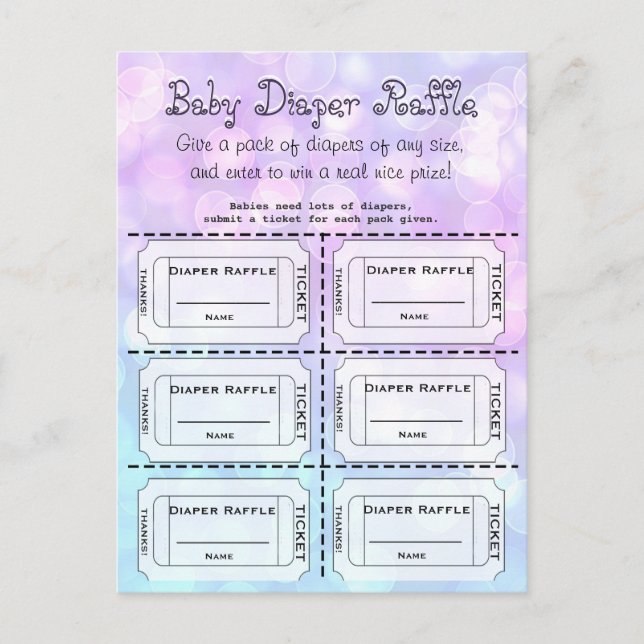 Carte Postale Billets de rabat pour bébé (garçon ou fille) (Devant)