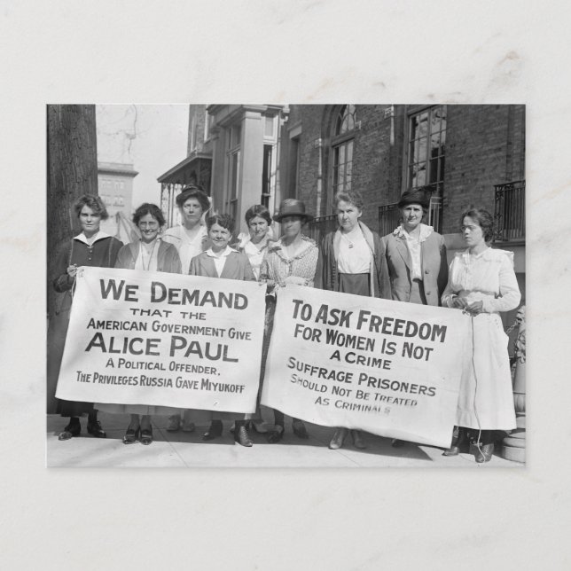 Carte Postale Billets de suffrage pour femmes, 1917 (Devant)