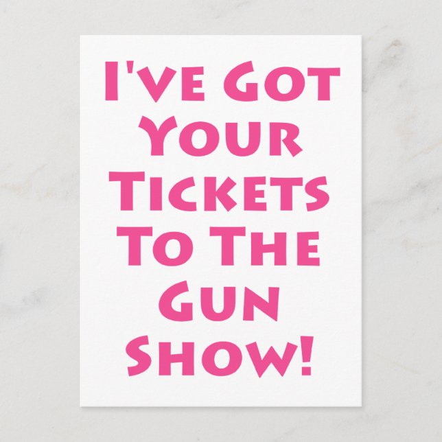 Carte Postale Billets pour le salon des armes ! (Devant)