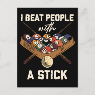 Carte Postale Billiard 8 Ball Humour Sarcastique Piscine