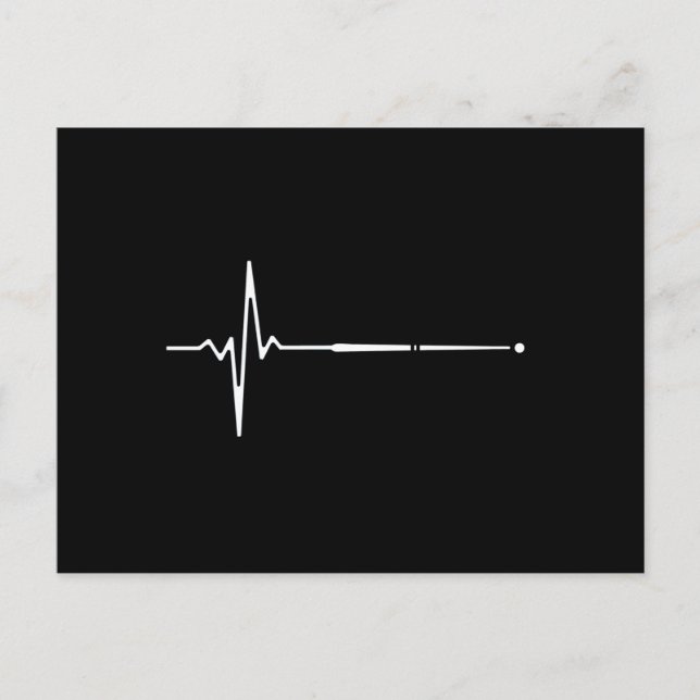 Carte Postale Billiard Cue Heartbeat (Devant)
