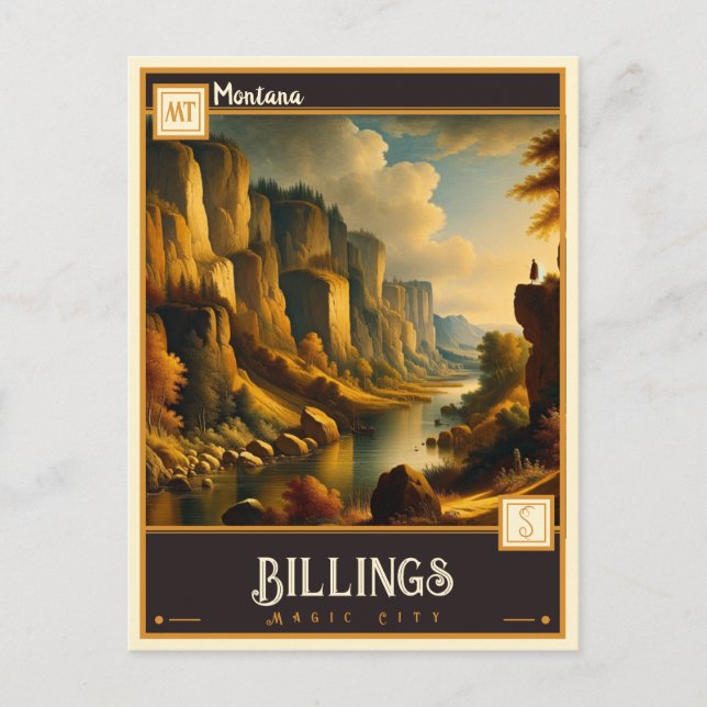 Carte Postale Billings, Montana | Vintage (Devant)
