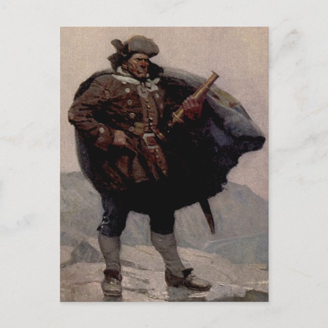 Carte Postale "Billy Bones" Peinture pirate par NC Wyeth (Devant)