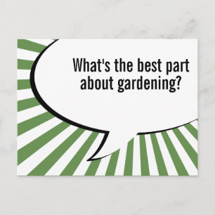 Carte Postale binette de jardinage blague