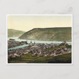 Carte Postale Bingen et le pont, le Rhin, Allemagne rare Pho