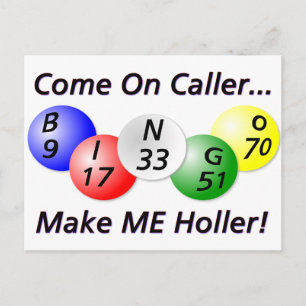 Carte Postale Bingo ! Allez Caller, fais-MOI Holler !