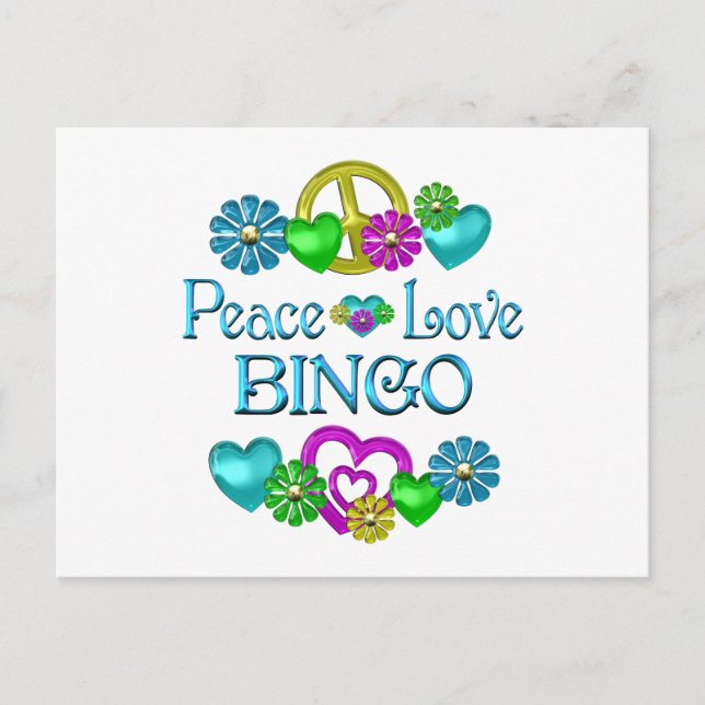 Carte Postale Bingo de la paix (Devant)