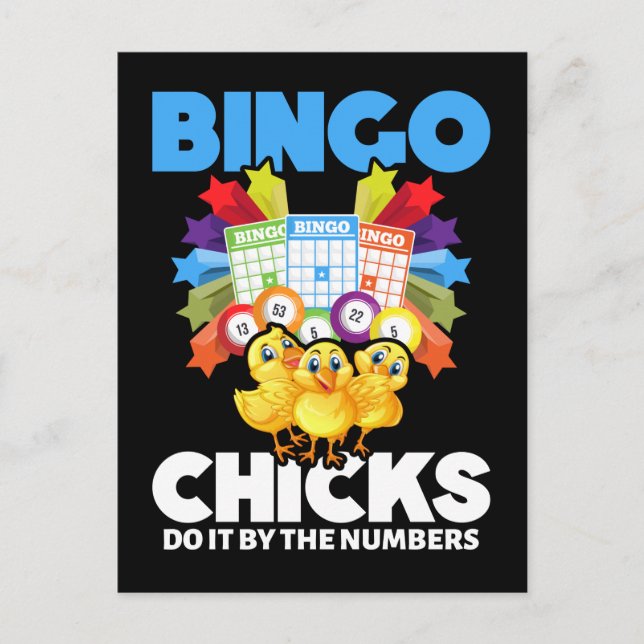 Carte Postale Bingo drôle Femmes Joueuses de Bingo Filles (Devant)