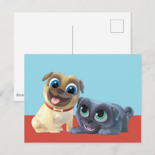 Carte Postale Bingo et Rolly   Faisons Woof & Roll