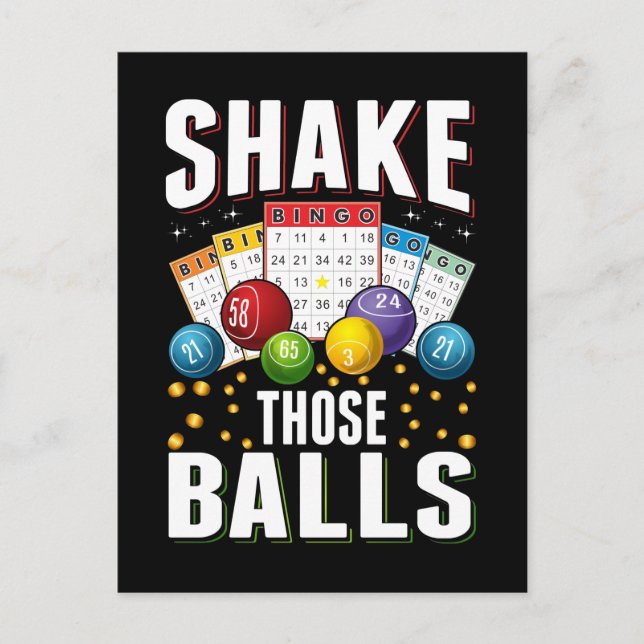 Carte Postale Bingo Humour Hommes Femmes Drôle Joueur de Bingo (Devant)