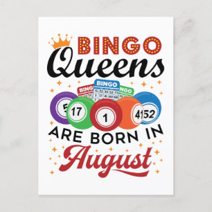 Carte Postale Bingo Queens Are Born in August