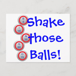 Carte Postale Bingo ! Secouez ces balles !