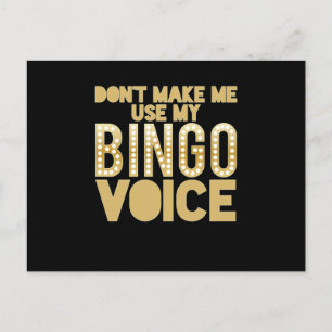 Carte Postale Bingo Voice Lucky Joueur Jeu Jeu cadeau
