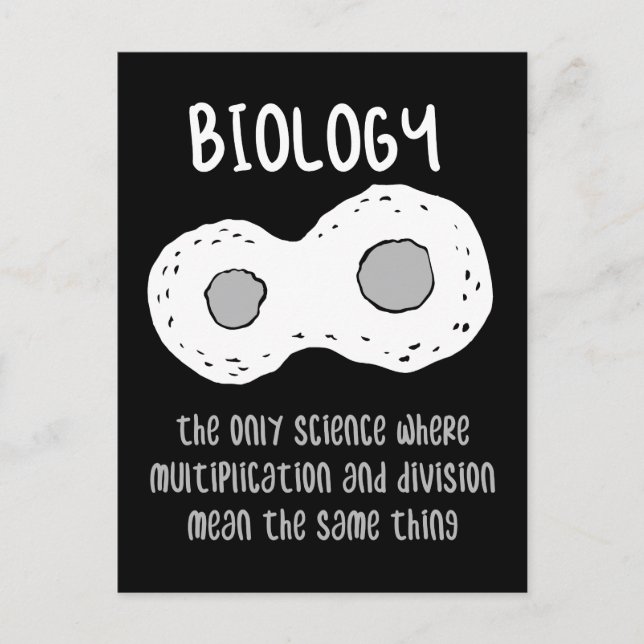 Carte Postale Biologie - Biologie Le seul cadeau scientifique (Devant)