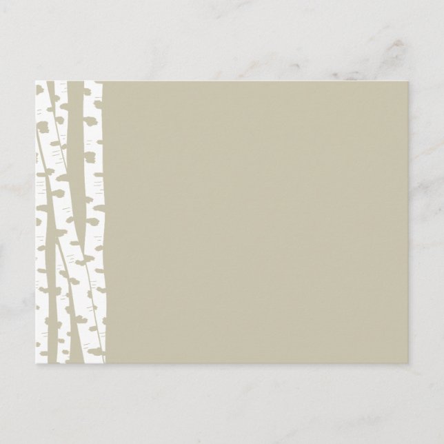 Carte Postale Birch Arbres blancs (Devant)