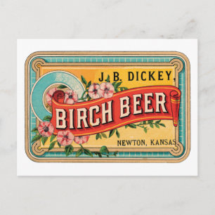 Carte Postale Birch Beer JB Dickey, Newton Kansas