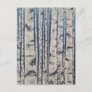 Carte Postale Birch tree Morse Code