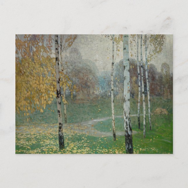 Carte Postale Birch Trees, 1904 (huile sur toile) (Devant)