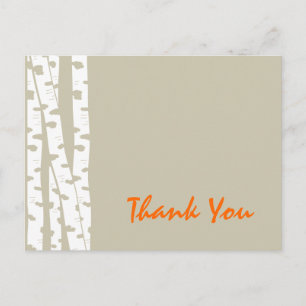 Carte Postale Birch Trees Merci