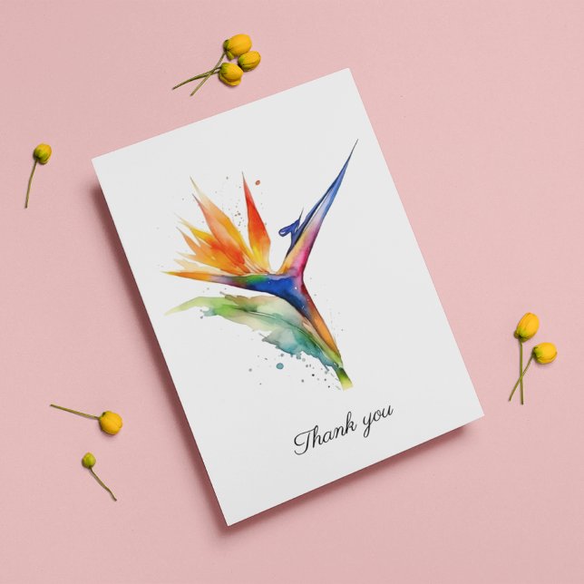 Carte Postale Bird of Paradise Watercolor, custom (Créateur téléchargé)