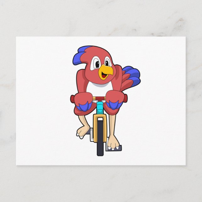 Carte Postale Bird with bicycle (Devant)