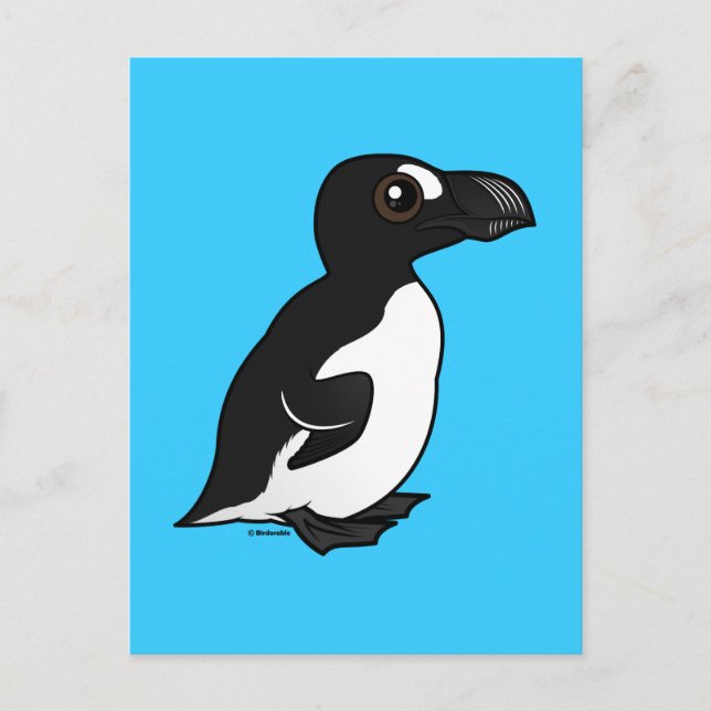 Carte Postale Birdorable Great Auk (Devant)