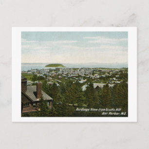 Carte Postale Bird's Eye View Bar Harbour Maine Vintage