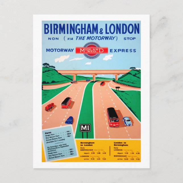 Carte Postale Birmingham à Londres - Royaume-Uni (Devant)
