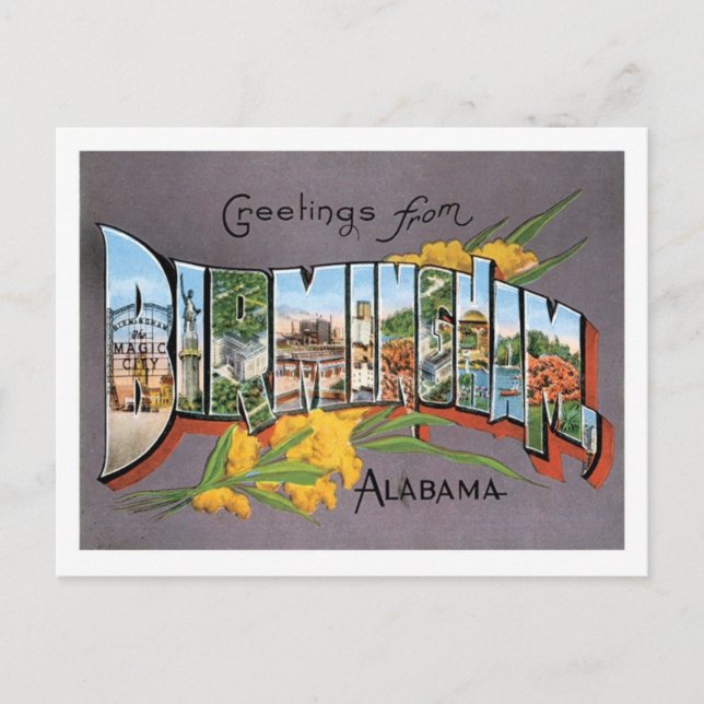 Carte Postale Birmingham Alabama Travel US City (Devant)