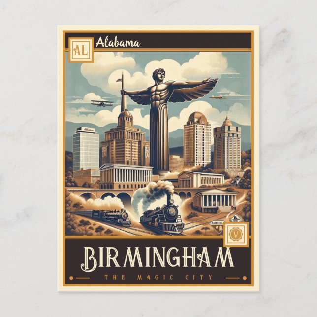 Carte Postale Birmingham (Alabama) | VINTAGE (Devant)
