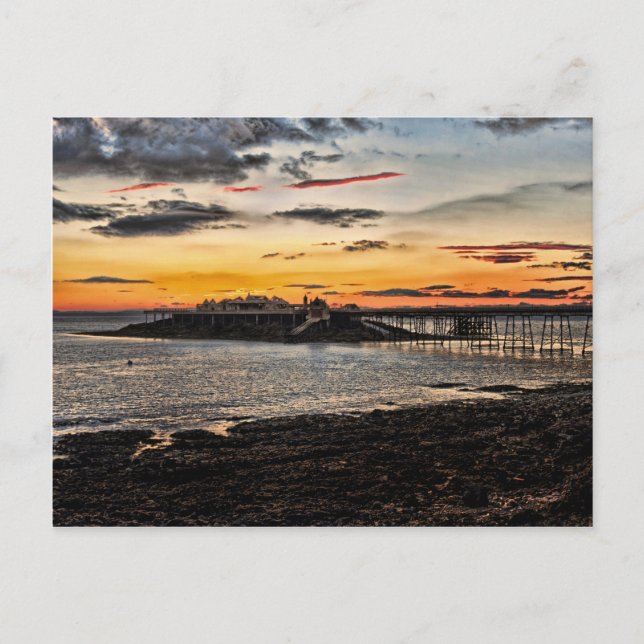 Carte Postale Birnbeck Pier et l'île Weston-super-Mare (Devant)