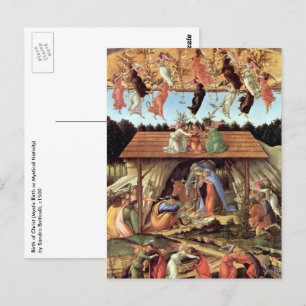 Carte Postale Birth of Christ by Botticelli, Christmas Nativity