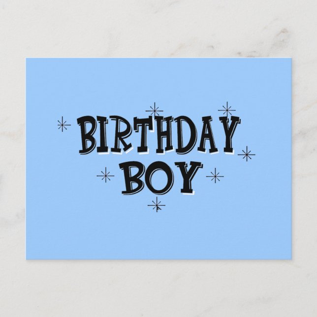 Carte Postale Birthday Boy (Devant)