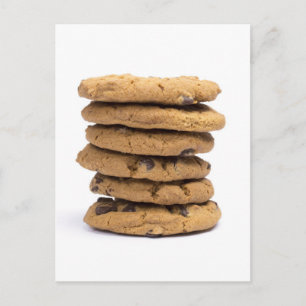 Carte Postale biscuits empilés de délicieuses chips de chocolat