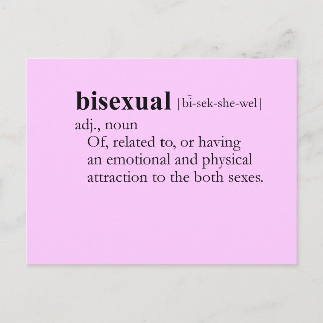 Carte Postale BISEXUAL (définition) (Devant)