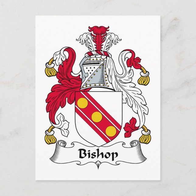 Carte Postale Bishop Family Crest (Devant)