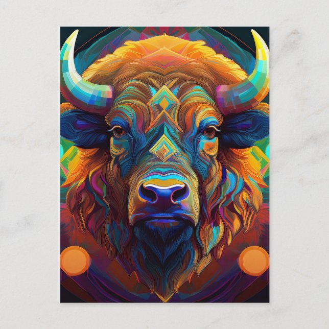Carte Postale Bison IA (Devant)