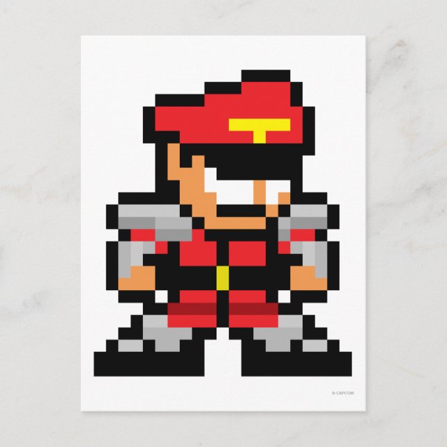 Carte Postale Bison M. 8 Bits (Devant)