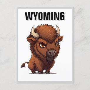 Carte Postale Bison mignon Wyoming