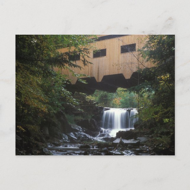 Carte Postale Bissell Couvert Bridge Mill Brook (Devant)