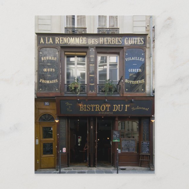 Carte Postale Bistrot Dui ~ Bar à vin ~ Restaurant ~ Paris Franc (Devant)