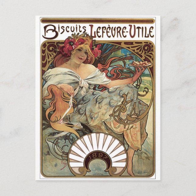Carte Postale Bisuits Lefevre Utile (Devant)