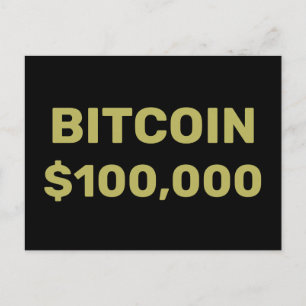 Carte Postale Bitcoin 100000 Célébration