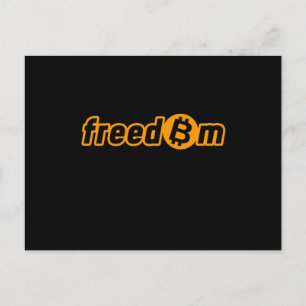Carte Postale Bitcoin Liberté Crypto BTC Cryptomonnaie Cadeau