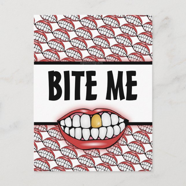 Carte Postale Bite-moi (Devant)